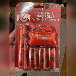 Ohio State Doggie poop Dispenser set/ dog poop refill bags